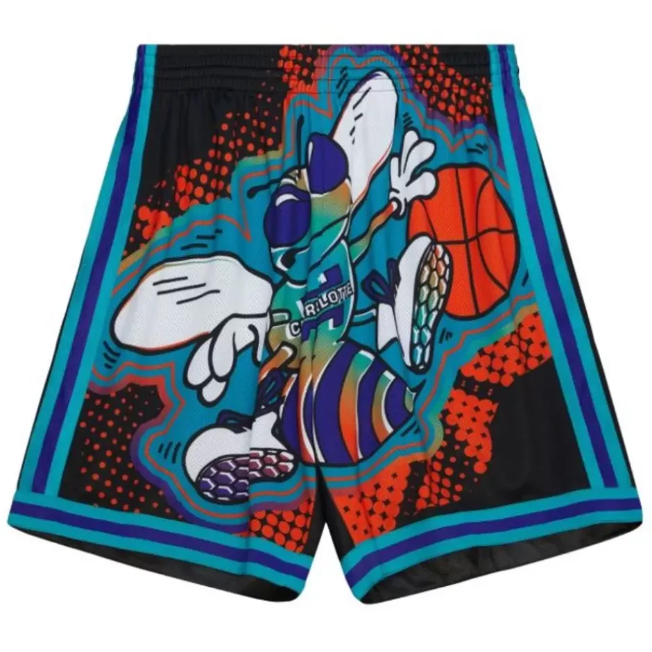 Men Mitchell & Ness Shorts-Big Face 7.0 Fashion Shorts Charlotte Hornets
