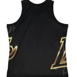 Men Mitchell & Ness T-Shirts & Tops-Big Face 4.0 Fashion Tank Los Angeles Lakers