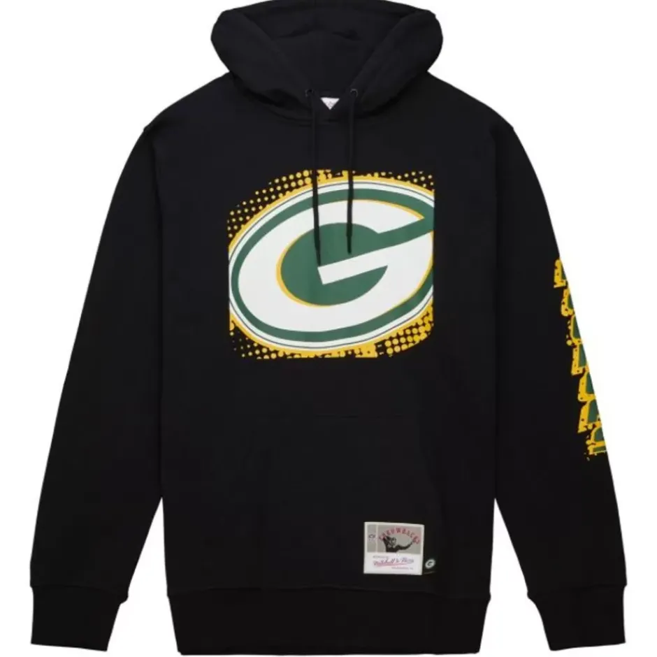 Men Mitchell & Ness Hoodies & Sweatshirts-Big Face 7.0 Hoodie Green Bay Packers
