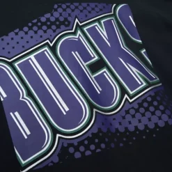 Men Mitchell & Ness Hoodies & Sweatshirts-Big Face 7.0 Hoodie Milwaukee Bucks