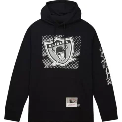 Men Mitchell & Ness Hoodies & Sweatshirts-Big Face 7.0 Hoodie Oakland Raiders