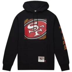 Men Mitchell & Ness Hoodies & Sweatshirts-Big Face 7.0 Hoodie San Francisco 49Ers