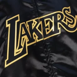 Men Mitchell & Ness Jackets & Outerwear-Big Face 4.0 Satin Jacket Los Angeles Lakers