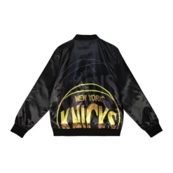 Men Mitchell & Ness Jackets & Outerwear-Big Face 4.0 Satin Jacket New York Knicks