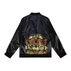 Men Mitchell & Ness Jackets & Outerwear-Big Face 4.0 Satin Jacket Vancouver Grizzlies