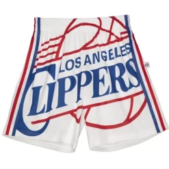 Men Mitchell & Ness Shorts-Big Face 2.0 Shorts Los Angeles Clippers