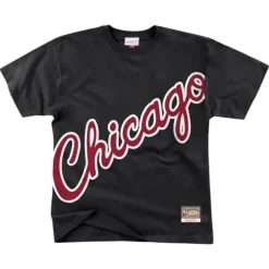 Men Mitchell & Ness T-Shirts & Tops-Big Face 2.0 Ss Tee Chicago Bulls