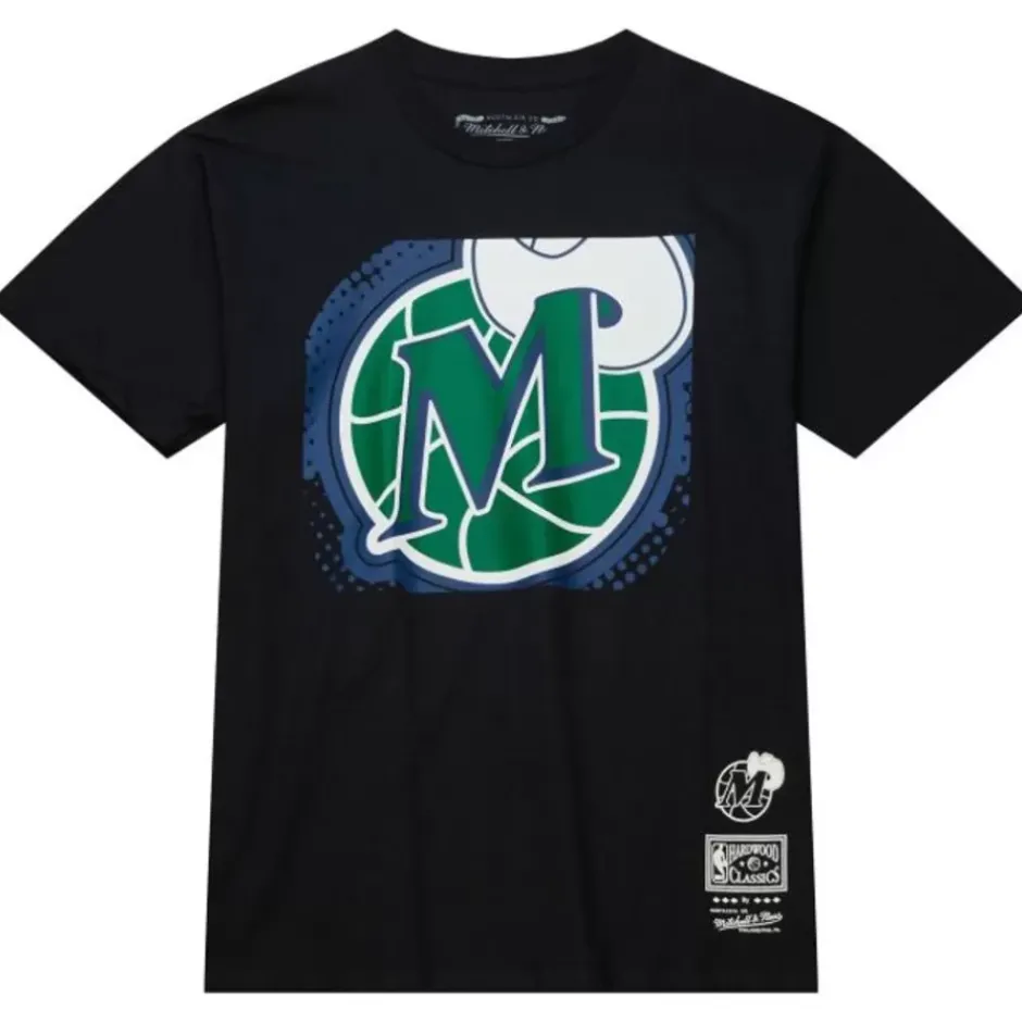 Men Mitchell & Ness T-Shirts & Tops-Big Face 7.0 Ss Tee Dallas Mavericks