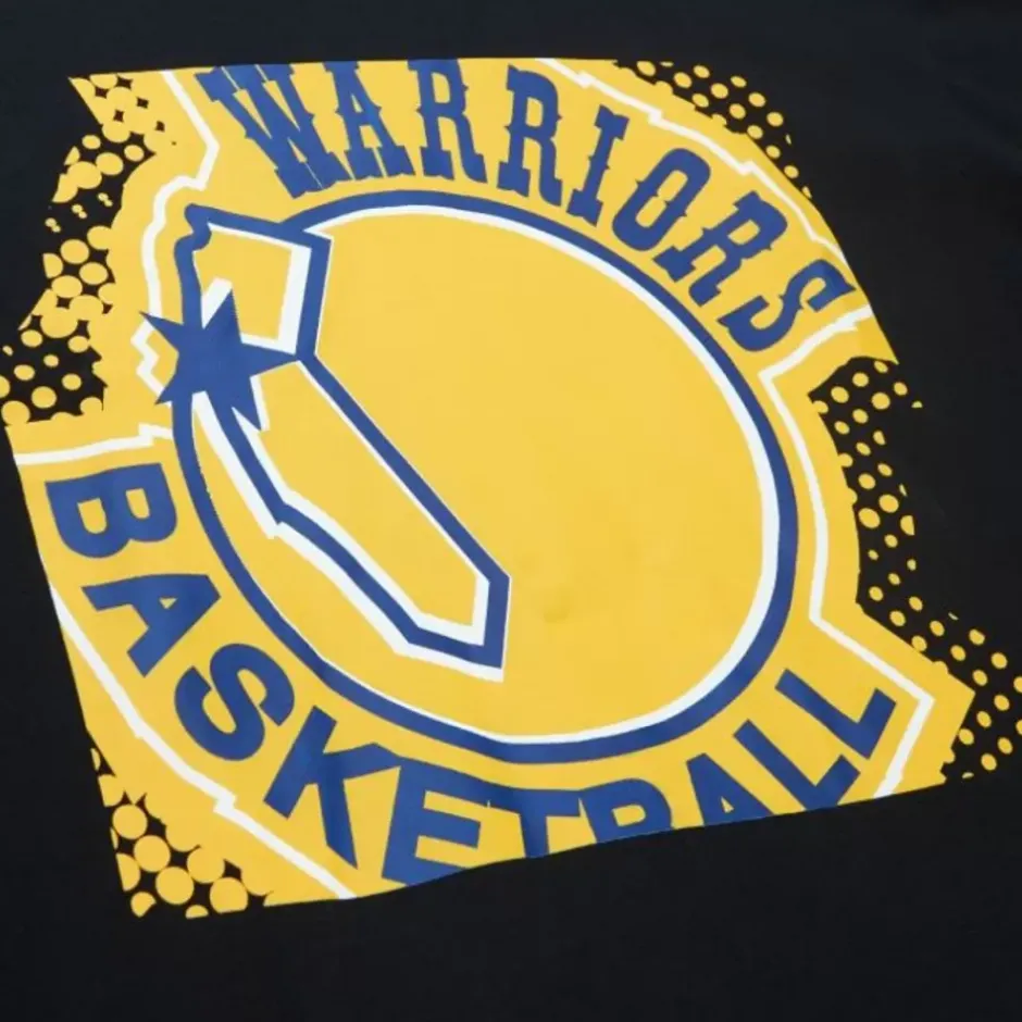Men Mitchell & Ness T-Shirts & Tops-Big Face 7.0 Ss Tee Golden State Warriors