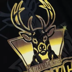 Men Mitchell & Ness T-Shirts & Tops-Big Face 4.0 Ss Tee Milwaukee Bucks