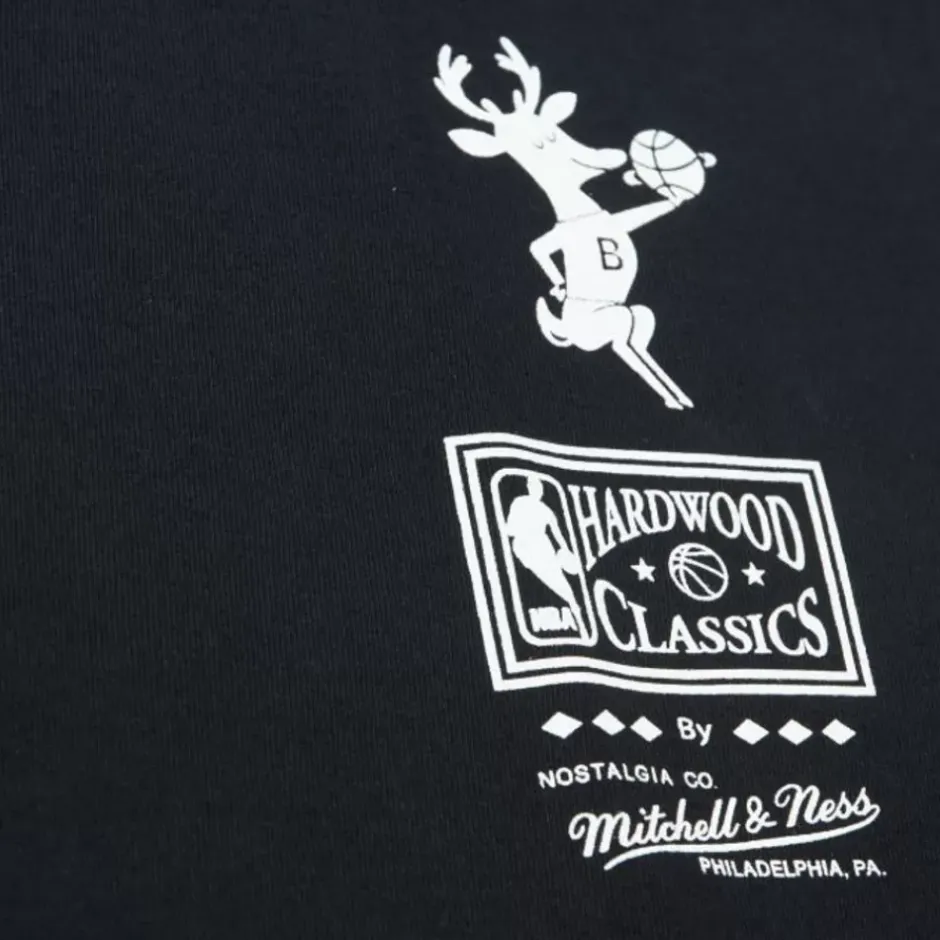Men Mitchell & Ness T-Shirts & Tops-Big Face 7.0 Ss Tee Milwaukee Bucks