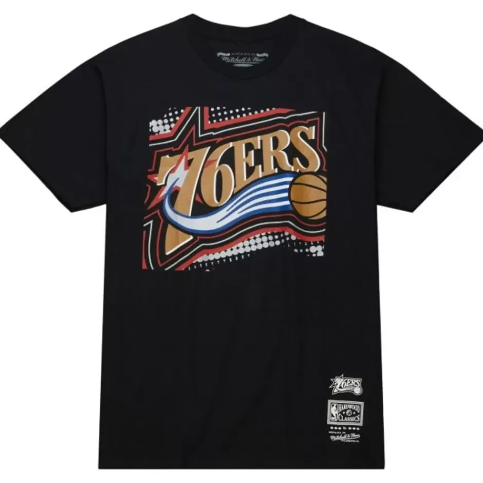 Men Mitchell & Ness T-Shirts & Tops-Big Face 7.0 Ss Tee Philadelphia 76Ers