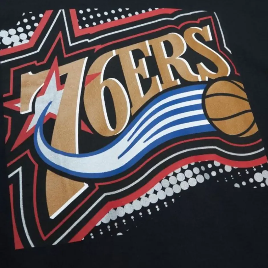 Men Mitchell & Ness T-Shirts & Tops-Big Face 7.0 Ss Tee Philadelphia 76Ers