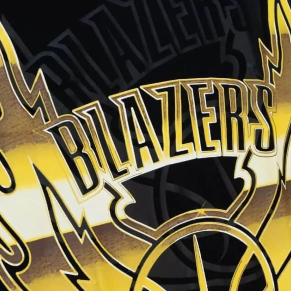 Men Mitchell & Ness T-Shirts & Tops-Big Face 4.0 Ss Tee Portland Trail Blazers