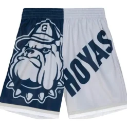 Men Mitchell & Ness Shorts-Big Face Fashion Shorts 5.0 Georgetown University