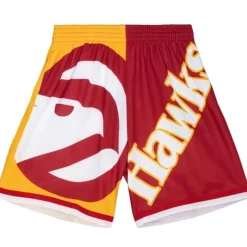 Men Mitchell & Ness Shorts-Big Face Fashion Shorts 5.0 Atlanta Hawks