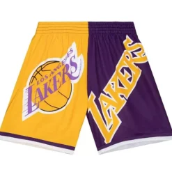 Men Mitchell & Ness Shorts-Big Face Fashion Shorts 5.0 Los Angeles Lakers