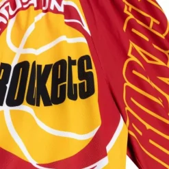 Men Mitchell & Ness Shorts-Big Face Fashion Shorts 5.0 Houston Rockets