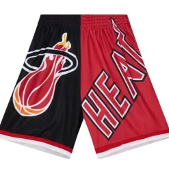 Men Mitchell & Ness Shorts-Big Face Fashion Shorts 5.0 Miami Heat