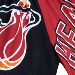 Men Mitchell & Ness Shorts-Big Face Fashion Shorts 5.0 Miami Heat