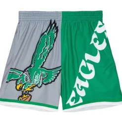 Men Mitchell & Ness Shorts-Big Face Fashion Shorts 5.0 Philadelphia Eagles