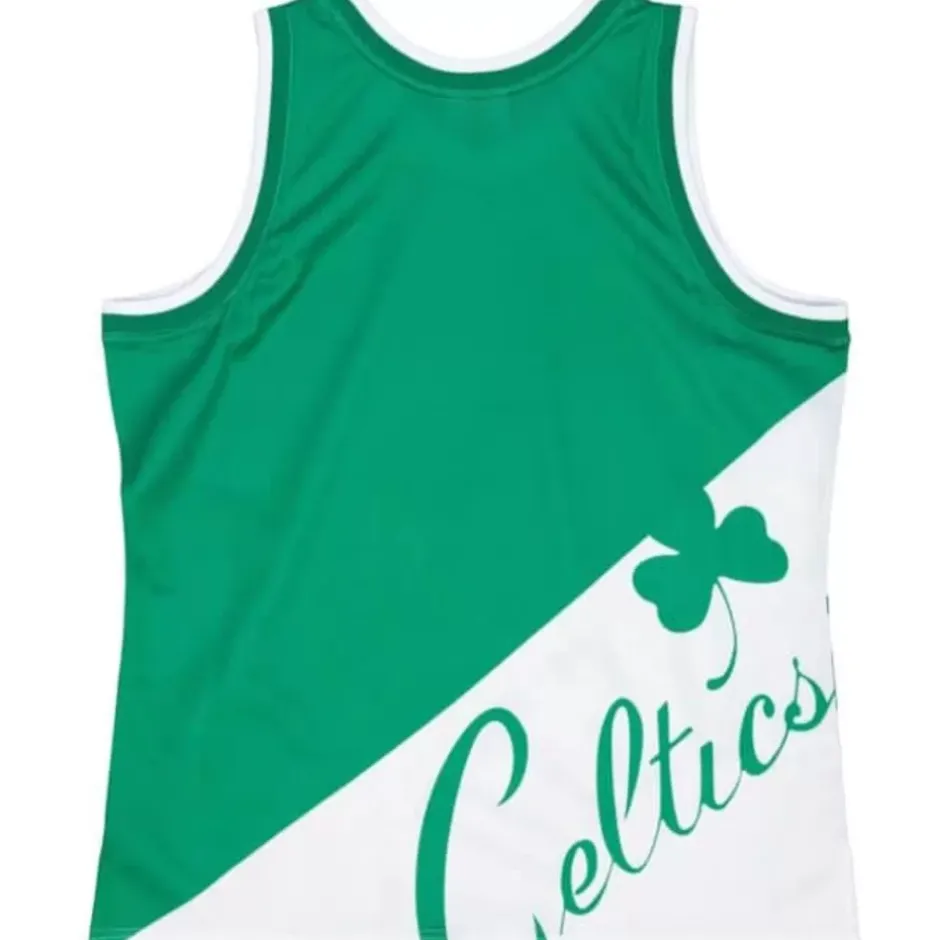 Men Mitchell & Ness T-Shirts & Tops-Big Face Fashion Tank 5.0 Boston Celtics