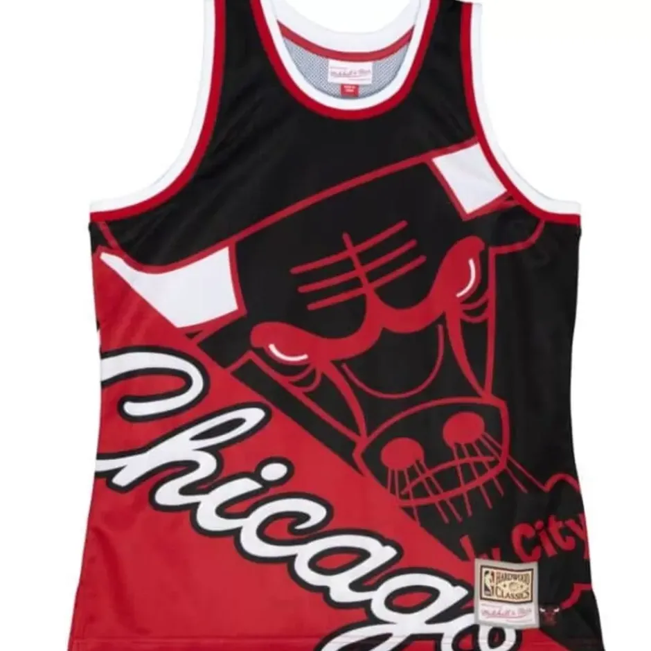 Men Mitchell & Ness T-Shirts & Tops-Big Face Fashion Tank 5.0 Chicago Bulls