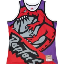 Men Mitchell & Ness T-Shirts & Tops-Big Face Fashion Tank 5.0 Toronto Raptors