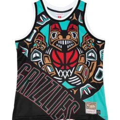 Men Mitchell & Ness T-Shirts & Tops-Big Face Fashion Tank 5.0 Vancouver Grizzlies