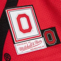 Men Mitchell & Ness T-Shirts & Tops-Big Face Fashion Tank Ohio State