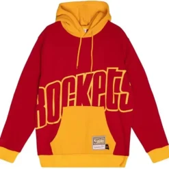 Men Mitchell & Ness Hoodies & Sweatshirts-Big Face Hoodie 5.0 Houston Rockets