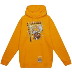 Men Mitchell & Ness Hoodies & Sweatshirts-Big Face Hoodie 6.0 Los Angeles Lakers