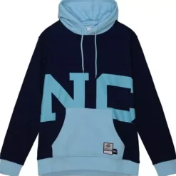 Men Mitchell & Ness Hoodies & Sweatshirts-Big Face Hoodie 5.0 University Of North Carolina