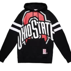 Men Mitchell & Ness Hoodies & Sweatshirts-Big Face Hoodie Ohio State