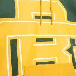 Men Mitchell & Ness Hoodies & Sweatshirts-Big Face Hoody 5.0 Green Bay Packers