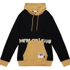 Men Mitchell & Ness Hoodies & Sweatshirts-Big Face Hoody 5.0 New Orleans Saints