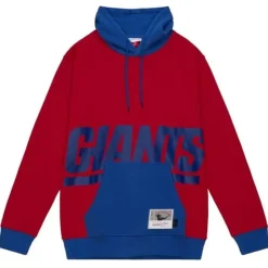 Men Mitchell & Ness Hoodies & Sweatshirts-Big Face Hoody 5.0 New York Giants