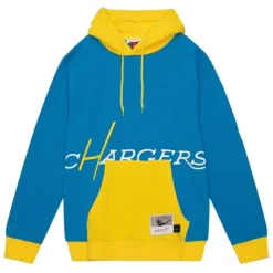 Men Mitchell & Ness Hoodies & Sweatshirts-Big Face Hoody 5.0 San Diego Chargers