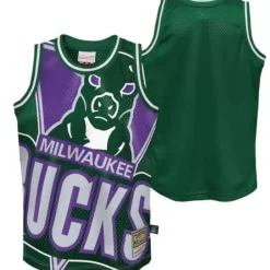 Youth Mitchell & Ness Big Kids-Big Face Jersey Milwaukee Bucks