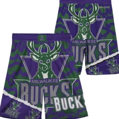 Youth Mitchell & Ness Big Kids-Big Face Jumbotron Mesh Shorts Milwaukee Bucks