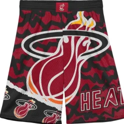Youth Mitchell & Ness Big Kids-Big Face Jumbotron Mesh Shorts Miami Heat