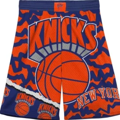 Youth Mitchell & Ness Big Kids-Big Face Jumbotron Mesh Shorts New York Knicks