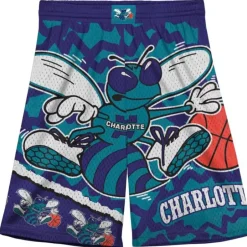 Youth Mitchell & Ness Big Kids-Big Face Jumbotron Mesh Shorts Charlotte Hornets