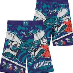 Youth Mitchell & Ness Big Kids-Big Face Jumbotron Mesh Shorts Charlotte Hornets