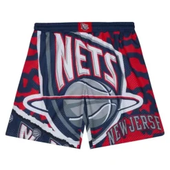 Youth Mitchell & Ness Big Kids-Big Face Jumbotron Mesh Shorts New Jersey Nets