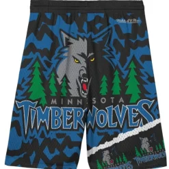 Youth Mitchell & Ness Big Kids-Big Face Jumbotron Mesh Shorts Minnesota Timberwolves