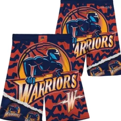 Youth Mitchell & Ness Big Kids-Big Face Jumbotron Mesh Shorts Golden State Warriors