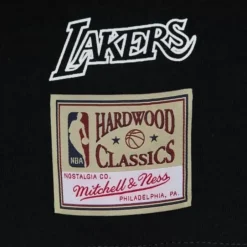Men Mitchell & Ness T-Shirts & Tops-Big Face Ls Tee 6.0 Los Angeles Lakers