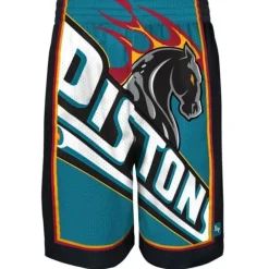 Men Mitchell & Ness Shorts-Big Face Shorts Detroit Pistons