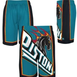 Men Mitchell & Ness Shorts-Big Face Shorts Detroit Pistons